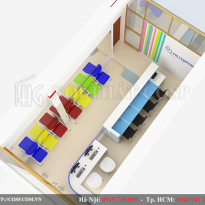 Thiết kế cửa hàng sửa chữa máy tính Viettop Care